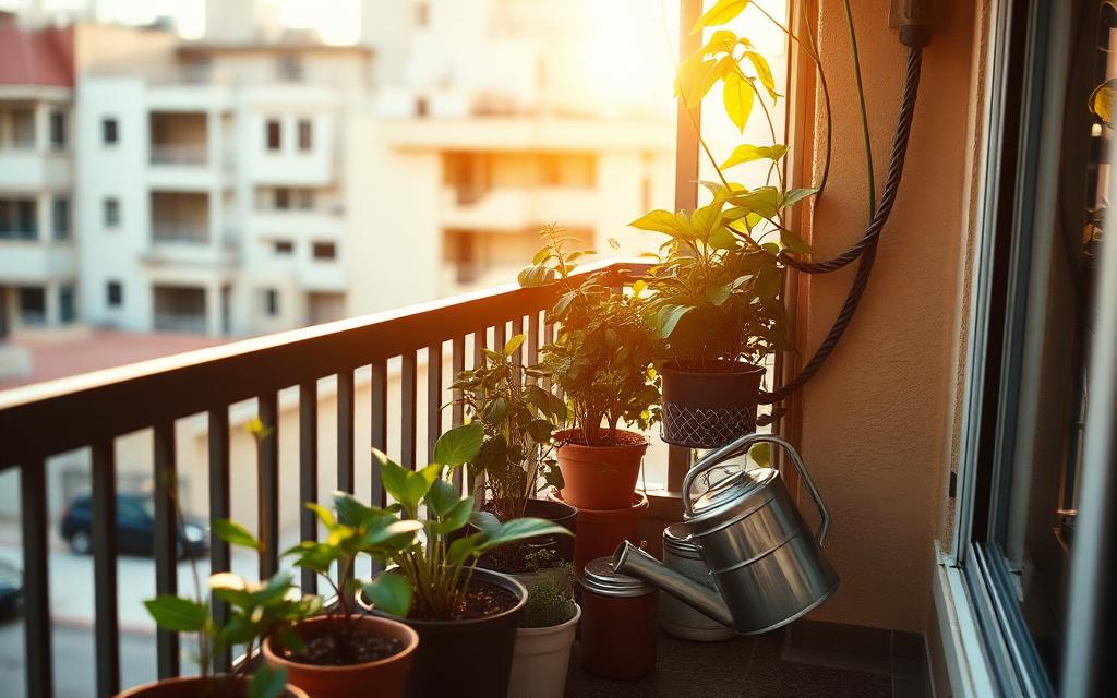 Um jardim na varanda da cidade